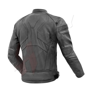 2021แจ็คเก็ตหนังมอเตอร์ไซค์สไตล์ใหม่เสื้อเกราะผ่านการรับรอง CE กันน้ำระบายอากาศกันลมเลือกได้ไซส์พิเศษ - Product Image 2