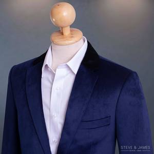Costume d'affaires pour homme Steve & James - Tissu en laine/soie anti-plis, col à revers, coupe droite, fabriqué à Bangkok - Product Image 2