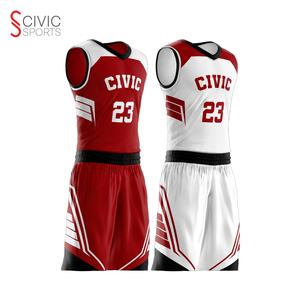 Uniformes de Baloncesto Personalizados de Alta Calidad, Reversibles, Transpirables, Tallas Grandes, 100% Poliéster Transpirable de Secado Rápido - Product Image 2