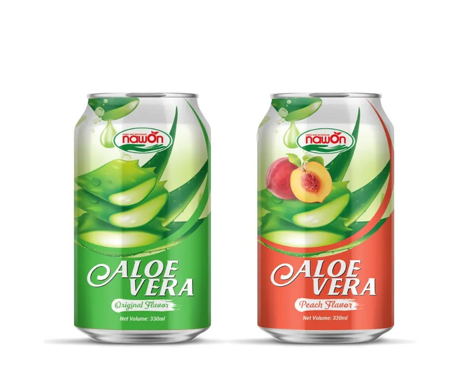 Bebida de Aloe Vera con pulpa, bebida saludable de 330ml, precio al por mayor, fabricante de bebidas en Vietnam