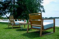 Silla Soffa Cattalina Bali Indonesia de Madera de Teca, Diseño Moderno y Minimalista, Duradera, Ecológica, para Sala de Estar, Hospital o Exteriores