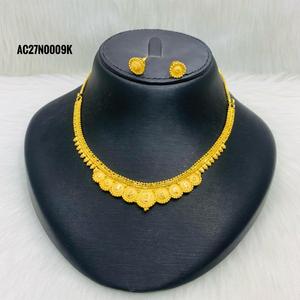 ชุดสร้อยคอสั้น ชุบทองหนึ่งกรัม เครื่องประดับแฟชั่น เครื่องประดับแฟชั่นดีไซน์ใหม่ทุกประเภท - Product Image 1