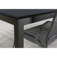 Ram Industrie TS50 - Cadre de table à manger moderne en aluminium 90x140 cm 50x50 mm pour cuisine, salon et chambre