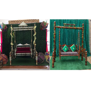 Pakistani Wedding Sangeet Stage Swing Muslim Walima <b>Mehndi</b> Function Swing Muslim Wedding Wooden Carved <b>Mehndi</b> Swing Australia - Product Image 1