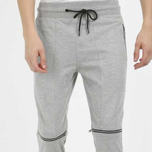Pantalon de jogging anti-rides de haute qualité avec fermeture éclair au genou hiver grande taille bas de survêtement pour hommes - Product Image 2