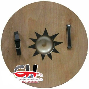 24 \ "<span class=keywords><strong>Scottish</strong></span> Thời Trung Cổ vùng cao chiến binh mục tiêu lá chắn gỗ cứng áo giáp với da Grip đánh bóng và ống đồng in Quà Tặng - Product Image 6