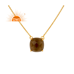 Fine Sterling <b>Silver</b> Natural Smoky Quartz Gemstone Pendant Necklace for Women Jewelry for Women Gift for Her - Product Image 1