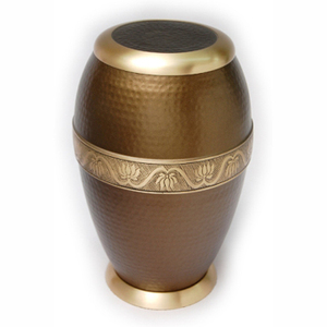 Urna acabada en marrón Elección del comprador de metal Nueva urna de Venta caliente personalizada Urna de cremación con logotipo grabado de buena calidad - Product Image 3