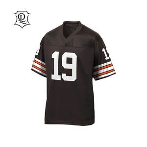 Vente chaude Conception Personnalisée Broderie Lettre Motif Pull À Col En V Baseball Jersey pour Hommes Hiver Polaire Doublé Col Montant - Product Image 3