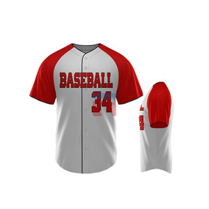Camiseta de equipo atlético Elite, Jersey de béisbol con estampado Digital personalizado, Jersey de béisbol hecho a medida con botones completos - Product Image 1