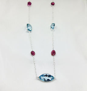 Everyday Wear 925 Sterling Silver <b>Gold</b> Plated Low MOQ Supplier Wholesaler Everyday Wear Gemstones <b>Necklace</b> . <b>Long</b> <b>Chain</b> <b>Necklace</b> - Product Image 3