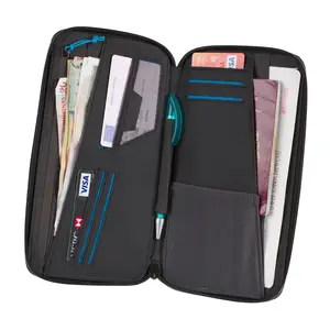 Bestselling Stylish PU <b>Leather</b> <b>Passport</b> <b>Cover</b> Vintage RFID Organ Bag for Documents Economically Fashionable - Product Image 1