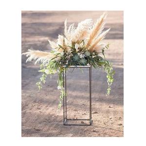 <b>Set</b> Of 2 Different Size Centerpiece Iron Black Color Centerpiece Simple Design <b>Square</b> Shape Decorative Centerpiece - Product Image 6