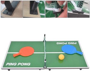 Mini mesa de tenis de mesa plegable para interiores, escritorio de ping pong portátil para juego de entretenimiento para padres e hijos, juguete - Product Image 3