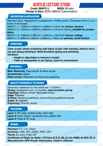 Collapsible Stage Podium, Lecturer Stand Furniture ,Custom Lecture Podium - Product Image 3