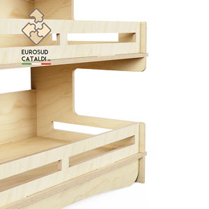 Espositore in legno di qualità EUROSUD CATALDI Made in Italy in betulla altezza 178 cm per negozi e supermercati. - Product Image 2
