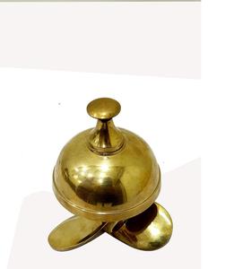 Campana de latón coleccionable para la escuela, campana para el mostrador del Hotel, de latón pulido - Product Image 1