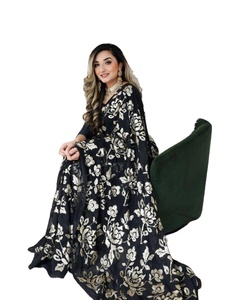 ชุดปาร์ตี้ผ้าเครปพิมพ์ลายผ้าจอร์เจียสำหรับสาวอินเดียใหม่ล่าสุด - Product Image 1