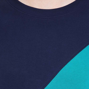 เสื้อยืดฮิปฮอปสำหรับผู้ชาย,เสื้อยืดโอเวอร์ไซส์เย็บปะติดสีทึบใหม่ทำตามสั่ง - Product Image 3