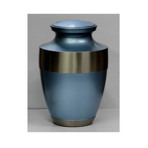 Urna Funeraria Americana para Adultos ZHE con Diseño Personalizable y Banda Plateada, Capacidad de 200/220 Pulgadas Cúbicas - Product Image 1