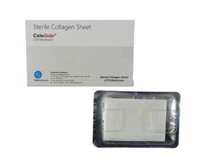 Cologide Cologenesis GTR Membrana 15x20 Material de injerto óseo hoja de colágeno estéril kit de cuidado de implantes dentales - Product Image 1
