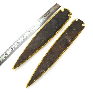 Puntas de flecha galvanizadas de 11 pulgadas | puntas de flecha India ágata semipreciosa natural - Product Image 1