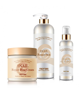 Cosmético Coreano RONAS Snail Fill up, Sérum Facial Antiarrugas, Blanqueador, Reafirmante, Nutritivo e Hidratante para el Cuidado Estético de la Piel - Product Image 2