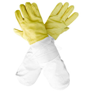 Guantes de apicultura de cuero de vaca, protectores para abejas de la mejor calidad - Product Image 1