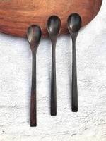 Ensemble de couverts écologiques réutilisables en bois d'ébène et de coco faits à la main, style vintage, pour le camping - Meilleure vente en gros
