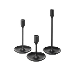 2025 Most Popular Design Black Color Candle Holder Black Color Home <b>Lighting</b> Premium Quality Metal Candle <b>Pillar</b> Holder - Product Image 1