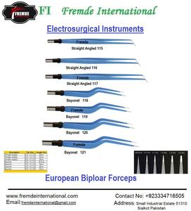 Pince bipolaire 15cm-18cm réutilisable certifiée CE européenne en acier inoxydable droite électrique et à angle avec pince bipolaire - Product Image 3