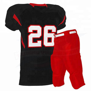 Uniforme de football américain sur mesure de haute qualité, dernier design, vêtements de sport d'extérieur, manches courtes, respirant, grande taille, 100% coton - Product Image 1