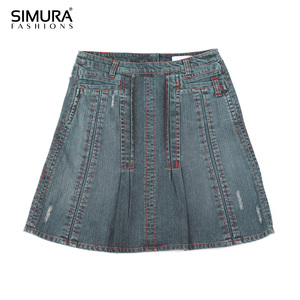 Shorts en jean déchirés taille haute pour femme SIMURA, style décontracté d'été, en coton délavé vintage - Product Image 6