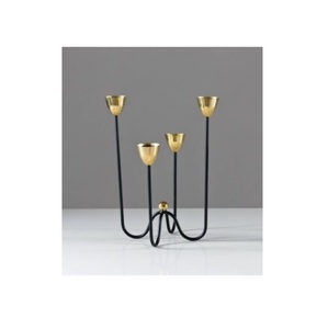 Classic Modern Handmade Unique <b>Black</b> Wire Multi Arm Customized Stylish Vintage Decorative Candle Holder - Product Image 1