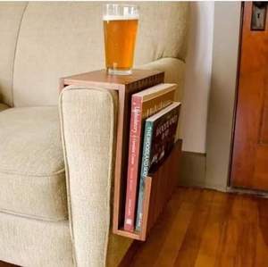 Mesa de centro con reposabrazos para sofá, bandeja multifunción, reposabrazos lateral - Product Image 3