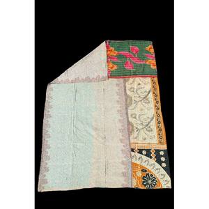 Juegos de cama bohemios de doble cara Vintage, edredón Kantha Reversible, relleno de algodón con estampado de retazos de bloque cosido a mano para uso en Hotel - Product Image 4