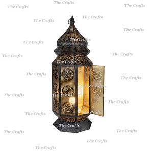 Advantageous Design <b>Moroccan</b> <b>Lantern</b> Handmade Iron And Glass Hanging <b>Lantern</b> For Outdoor And Indoor Use - Product Image 6