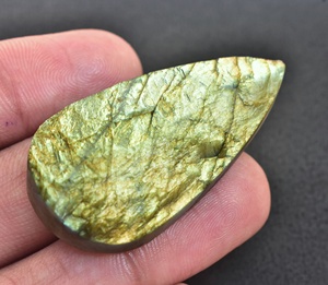 Cabochon en Labradorite druse, pierre précieuse naturelle multi-flash, 1 pièce, pour collier - Product Image 2