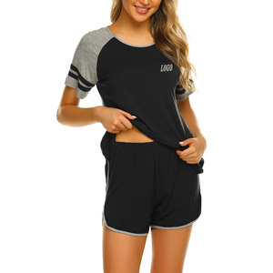 Conjunto de Dos Piezas de Verano para Mujer al por Mayor, Camiseta Lisa y Pantalones Cortos, Traje Deportivo Informal, Camiseta Lisa, Atuendo Informal - Product Image 3