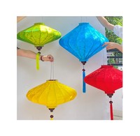 Lanterne ovale du Vietnam en bambou et soie, nouveauté, bon prix, lanterne décorative Hoi An en soie, lampe décorative faite à la main