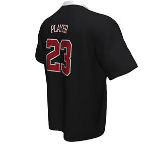 Personalizado 100% poliéster impresión por sublimación y bordado personalizado ventilador promocional bordado camisetas de béisbol - Product Image 2
