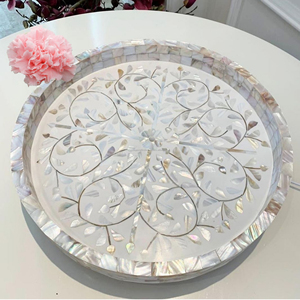 Bandeja de Servir Hecha a Mano con Incrustaciones de Nácar, Estilo Animal Único, Diseño de Estrella Personalizable, Técnica Pulida, Artesanía Natural Real - Product Image 6