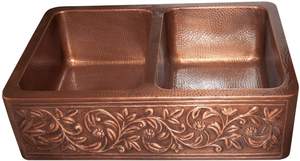 อ่างล้างจานทองแดงแบบเดี่ยวสำหรับบ้านไร่ดีไซน์ชามคู่แบบทันสมัยสำหรับวิลล่าสุดหรูอ่างล้างจานล่าสุด - Product Image 5