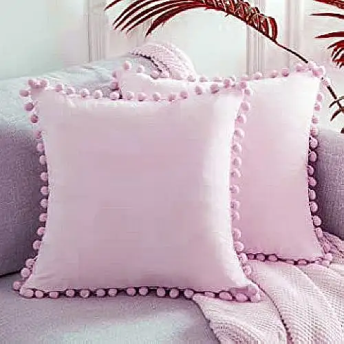 Trang Trí Nhà Cửa Hiện Đại Ấn Độ Vỏ Gối Pom Pom Ghế Sofa Trang Trí Giường 100% Cotton Đệm