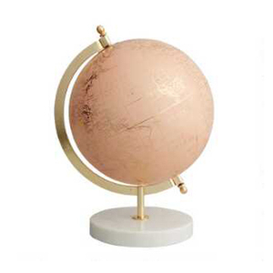 Bianco Globo Del Mondo Mappa su D'argento Del Basamento - Product Image 5