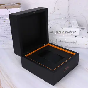 Funda de reloj con logotipo personalizado de estilo Simple, reloj con funda de almohada de regalo de pu, cajas de cartón para relojes