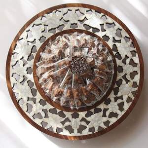 Plateau de service carré en bois de haute qualité, avec mère brillante de perle, meilleur choix pour Eid et Ramadan, livraison gratuite - Product Image 5