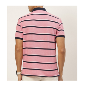 เสื้อโปโลสำหรับผู้ชายปรับแต่งได้ปรับแต่งได้เสื้อ100% คุณภาพสูงผ้าเจอร์ซีย์สีชมพูแขนสั้นสีพื้น - Product Image 2