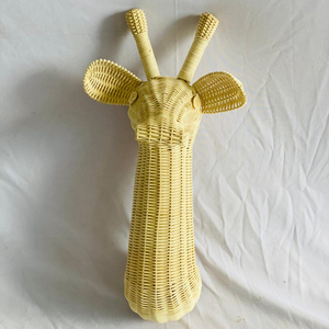 Creative Rattan Elephant-Shaped Storage <b>Basket</b> <b>Small</b> Animal Design for Living Room Kitchen Bedroom Hotel Dining Apartment - Product Image 1