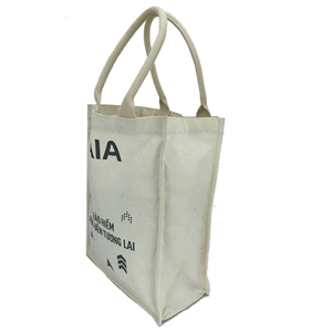 Cadeau promotionnel Sac fourre-tout en toile de coton fin du Vietnam Taille personnalisée réutilisable pour la plage de voyage avec motif de logo - Product Image 1